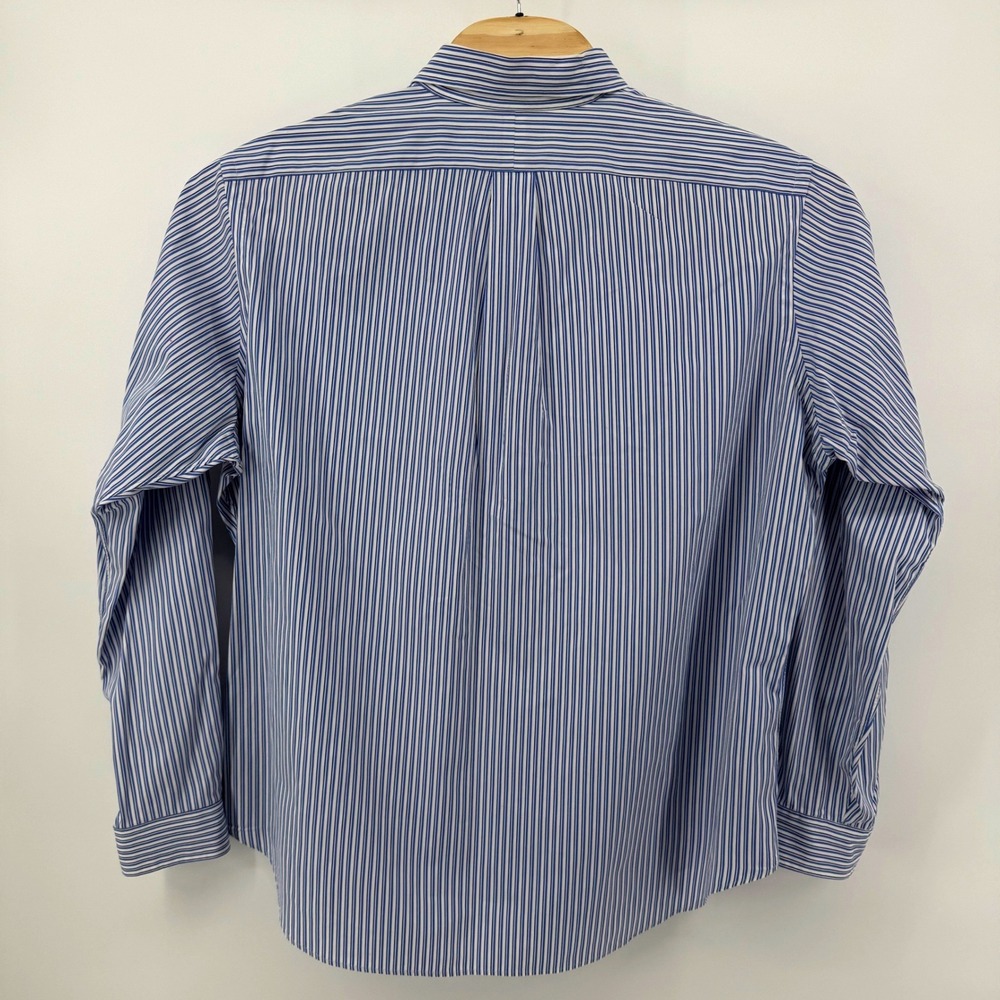 Ralph Lauren Mens Classic Fit Striped Button Down Shirt Blue White XL - Picture 3 of 8
